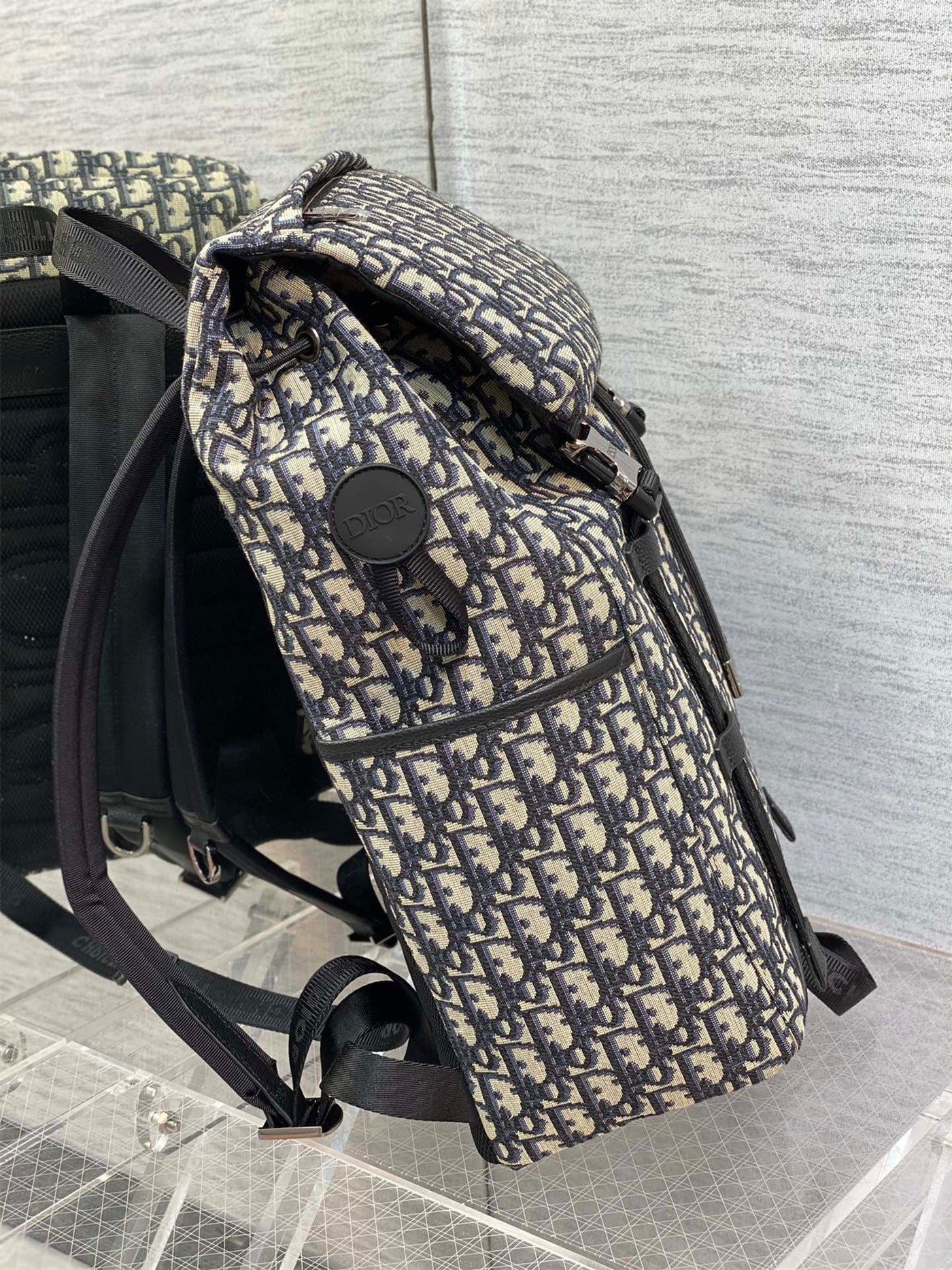 Dior Explorer Backpack In Black Dior Oblique Jacquard