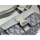 Dior Hit the Road Messenger Bag In Gray CD Diamond Canvas