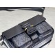 Dior Hit the Road Messenger Bag In Black CD Diamond Canvas