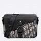 Dior Men's Small Saddle Messenger Bag in Oblique Jacquard and Calfskin