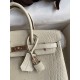 Hermes Birkin 25 Retourne Handmade Bag In Nata Matte Alligator Leather