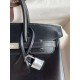 Hermes Birkin 25 Retourne Handmade Bag In Black Box Calfskin