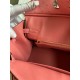 Hermes Birkin 25 Retourne Handmade Bag In Pink Ostrich Leather