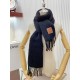 Loewe Scarf in Black Mohair and Wool