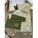 Loewe Window Scarf in Green/Beige Wool and Cashmere