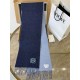 Loewe Double Face Scarf in Navy/Light Blue Wool and Cashmere