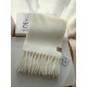 Loewe Scarf in White Mohair and Wool