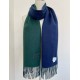 Loewe Window Scarf in Green/Blue Wool and Cashmere