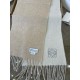 Loewe Double Face Scarf in Ivory/Sand Wool and Cashmere