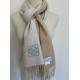 Loewe Double Face Scarf in Ivory/Sand Wool and Cashmere