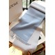 Loewe Anagram Scarf in Baby Blue Wool and Cashmere