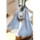 Loewe Anagram Scarf in Baby Blue Wool and Cashmere