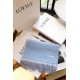 Loewe Anagram Scarf in Baby Blue Wool and Cashmere