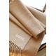 Loewe Anagram Scarf in Camel Wool and Cashmere