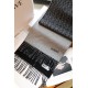 Loewe Anagram Scarf in Grey/Black Wool and Cashmere