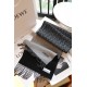 Loewe Anagram Scarf in Grey/Black Wool and Cashmere