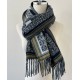 Loewe Love Scarf in Navy Blue Wool and Cashmere