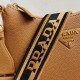 Prada Shoulder Bag in Brown Grained Leather