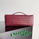 Bottega Veneta Andiamo Clutch with Handle in Barolo Intrecciato Lambskin