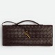 Bottega Veneta Andiamo Clutch with Handle in Fondant Intrecciato Lambskin