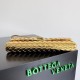 Bottega Veneta Andiamo Clutch with Handle in Gold Metallic Leather