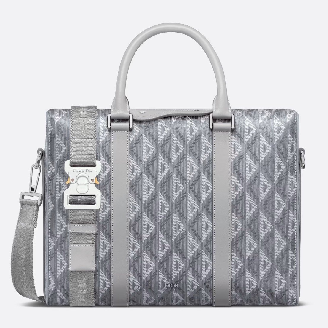 Dior Lingot Briefcase in Grey CD Diamond Canvas