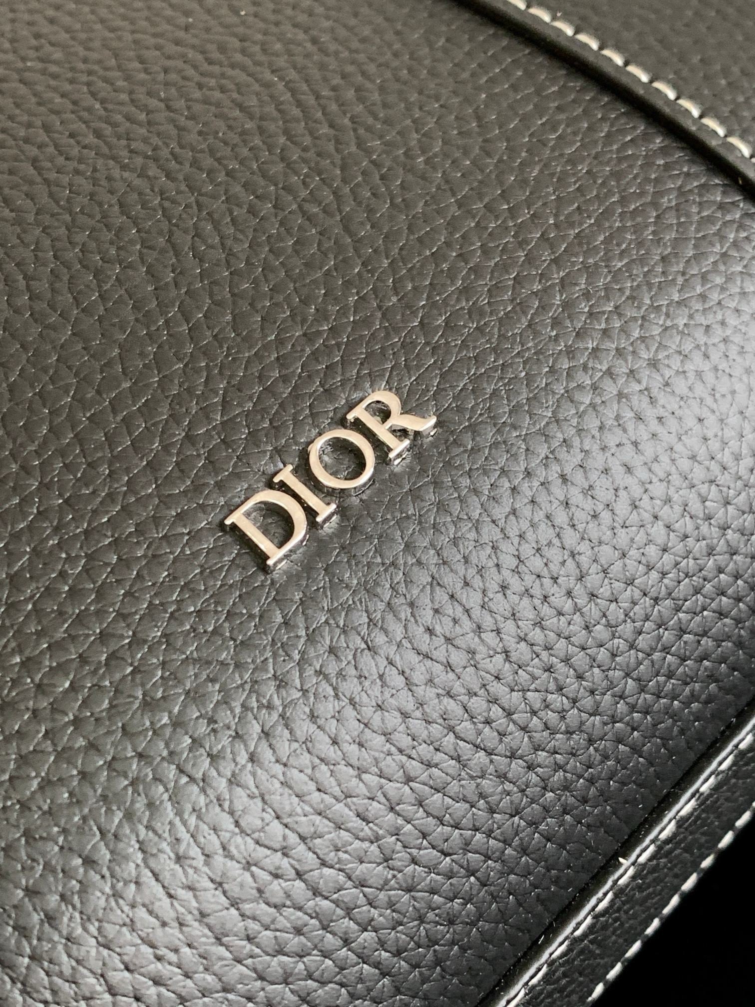 Dior Lingot Briefcase in Black Grained Calfskin