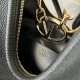 Valentino VLogo Moon Small Hobo Bag with Chain in Black Leather