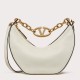 Valentino VLogo Moon Small Hobo Bag with Chain in White Leather