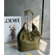 Loewe Small Squeeze Bag in Olive Nappa Lambskin