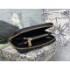 Dior Lady Dior Voyageur Small Coin Purse in Black Lambskin