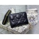 Dior Lady Dior Voyageur Small Coin Purse in Black Lambskin