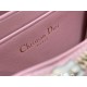 Dior Lady Dior Voyageur Small Coin Purse in Pink Lambskin