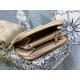 Dior Lady Dior Voyageur Small Coin Purse in Sand Lambskin