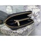 Dior Lady Dior Voyageur Small Coin Purse in Black Patent Leather