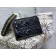 Dior Lady Dior Voyageur Small Coin Purse in Black Patent Leather