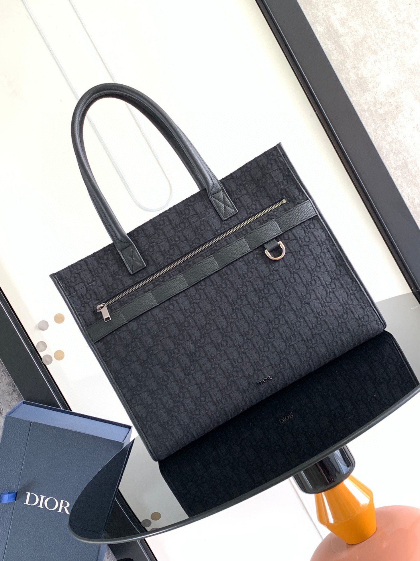 Dior Safari Tote Bag in Black Dior Oblique Jacquard