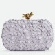 Bottega Veneta Knot Minaudiere Clutch in Oyster Sequins Lambskin