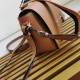 Prada Flap Shoulder Bag in Brown Grained Leather