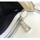 Prada Flap Shoulder Bag in White Grained Leather