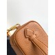 Prada Mini Vanity Bag in Brown Grained Leather