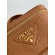 Prada Mini Vanity Bag in Brown Grained Leather