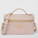 Prada Mini Vanity Bag in Light Pink Grained Leather