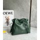 Loewe Flamenco Clutch Bag in Bottle Green Nappa Calfskin