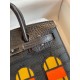 Hermes So Black Midnight Faubourg Birkin 20 Sellier Limited Edition Bag