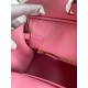 Hermes Birkin 25 Retourne Handmade Bag In Pink Clemence Leather