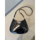 Prada Cleo Large Bag In Black Brushed Leather