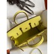 Hermes Birkin 25 Retourne Handmade Bag In Lime Epsom Calfskin