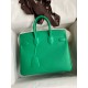 Hermes Shadow Birkin 25 Limited Edition Bag In Green Swift Calfskin