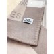 Hermes H Riviera Blanket in Beige Wool and Cashmere